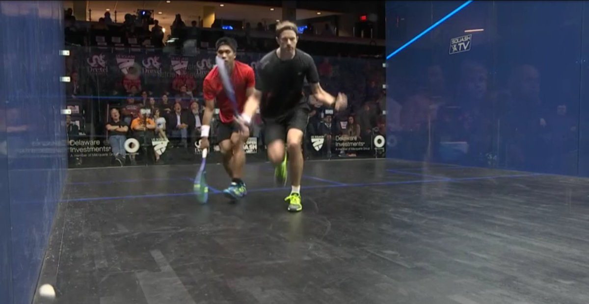 Such an inspiring match and ending to the match! Caught <a href="/Copsquash/">Steve Coppinger</a> celebration with that screenshot! <a href="/USOpenSquash/">U.S. Open Squash</a> <a href="/SquashTV/">SQUASHTV</a>