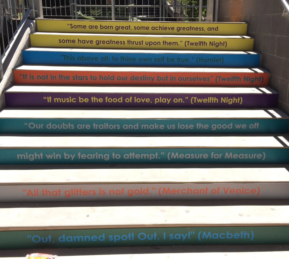 Reimagining our spaces as part of the Innovate Now Project. Check out Shakespeare on our Library stairs! #scsinnovate @AboutCS @Iris827
