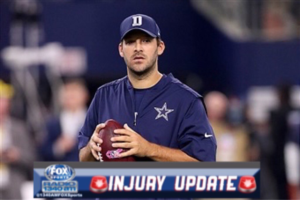 1340AMFOXSports's tweet photo. Tony Romo's MRI results came back good.. and he's on track to return week 8 as previously reported👀 #ReturnOfRomo #DallasCowboys https://t.co/Gaivefl19P
