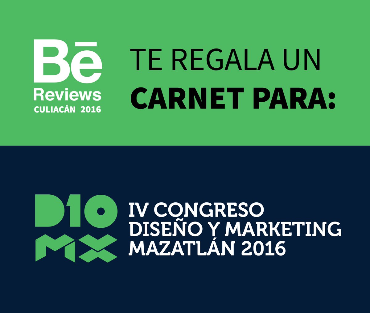 BPRCuliacan's tweet photo. ¡Te regalamos un carnet para el mejor congreso de diseño de Sinaloa!
@D10MX
Mándanos tu portafolio: bprculiacan@gmail.com
#Behance #BCLN https://t.co/tEDAVR4RVA