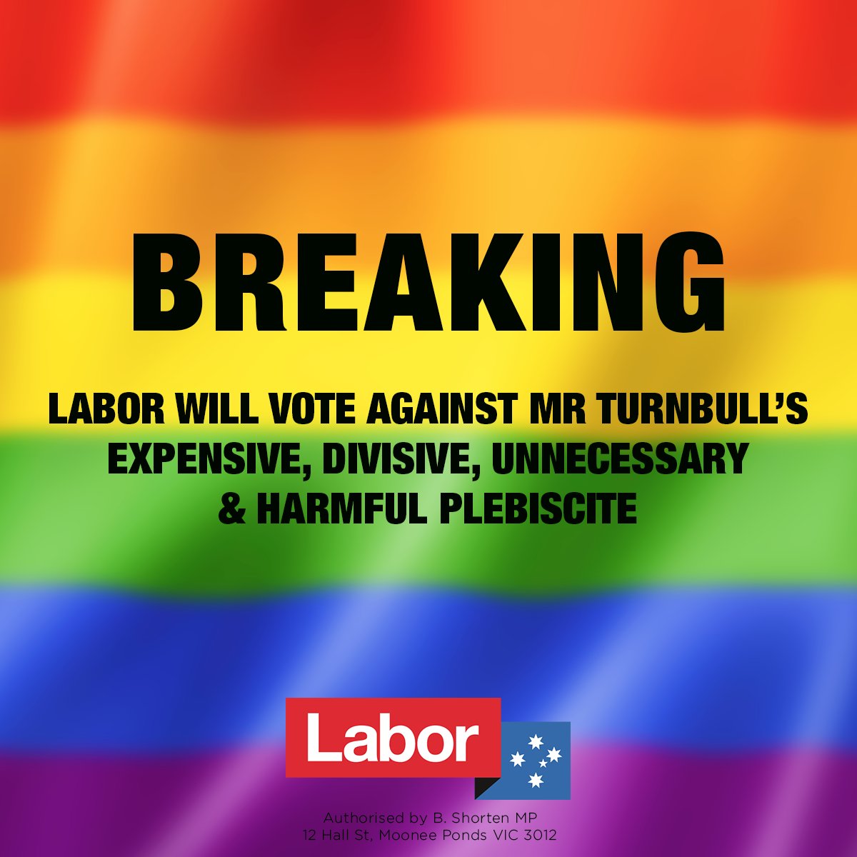 billshortenvcuc's tweet photo. Labor wants to achieve marriage equality in the fastest, cheapest, least harmful way possible. That's why we want a free vote in Parliament. https://t.co/tv4f2F6Frr