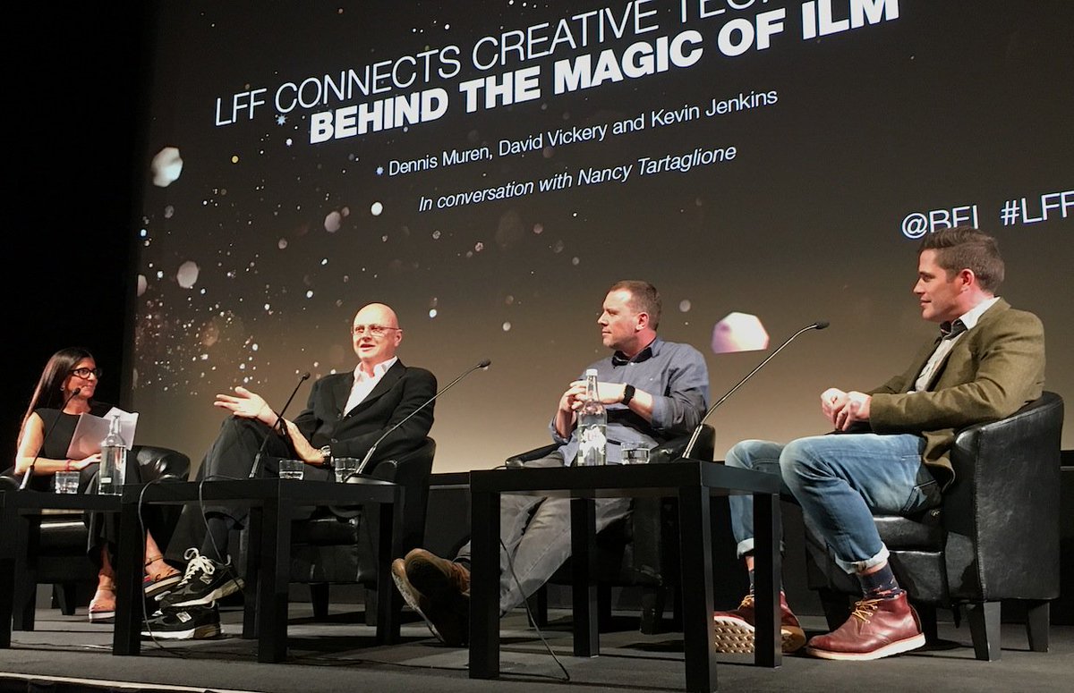 ShootingEast's tweet photo. #DennisMuren:"Films look the same because the tools are the same" Key insights on the future of VFX (&amp; ping pong balls) from @ILMLondon #LFF https://t.co/Yx2zIKVm6X