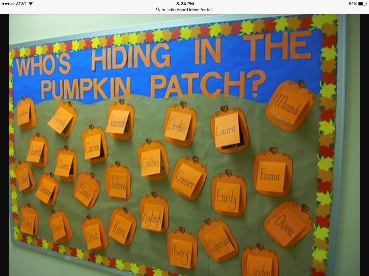 beckyevans2315's tweet photo. Such cute fall bulletin board ideas! #EDU140 https://t.co/N0RLoexSPJ