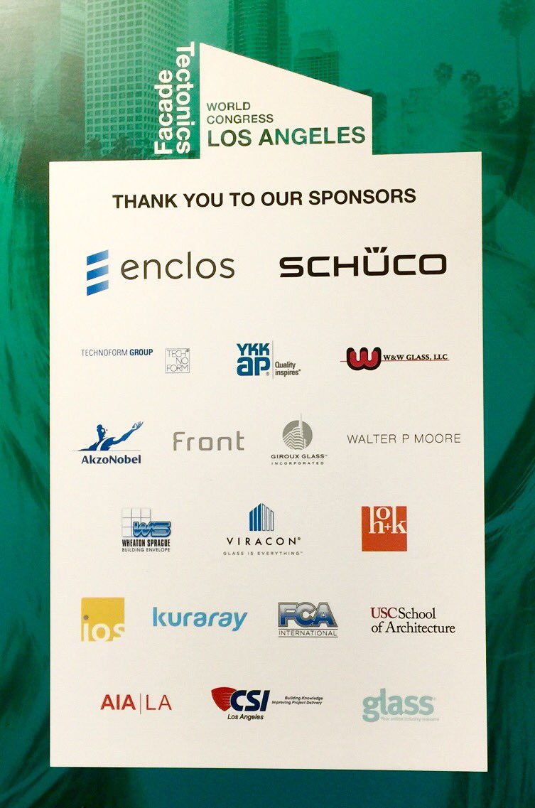 RobertBurkhamm1's tweet image. We are a proud sponsor of the first annual #FacadeTectonics