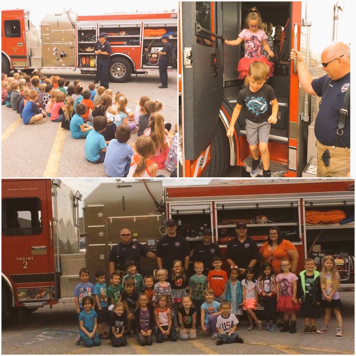 CloudsKinders's tweet photo. Fun and informative visit from the SSFD today! 🚒 🔥🚫#FirePreventionWeek #oklaed #edsandite #kindergarten https://t.co/dOuwF0Xtr3