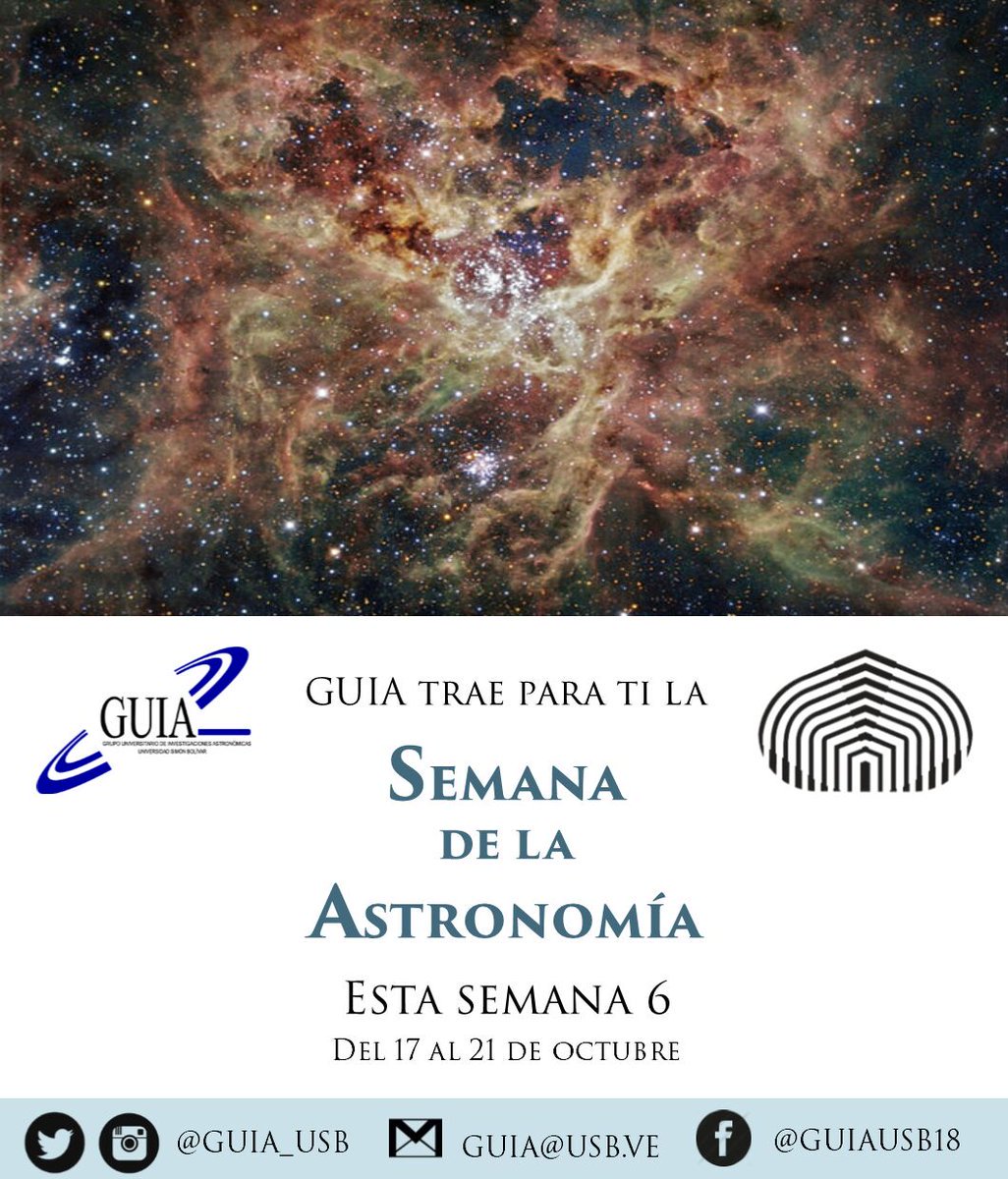 EstebMaister's tweet image. El cielo no es el límite, no te pierdas RT: @guia_usb Muy pronto en la #USB llega la #SemanaDeLaAstronomía del 17-21 OCT