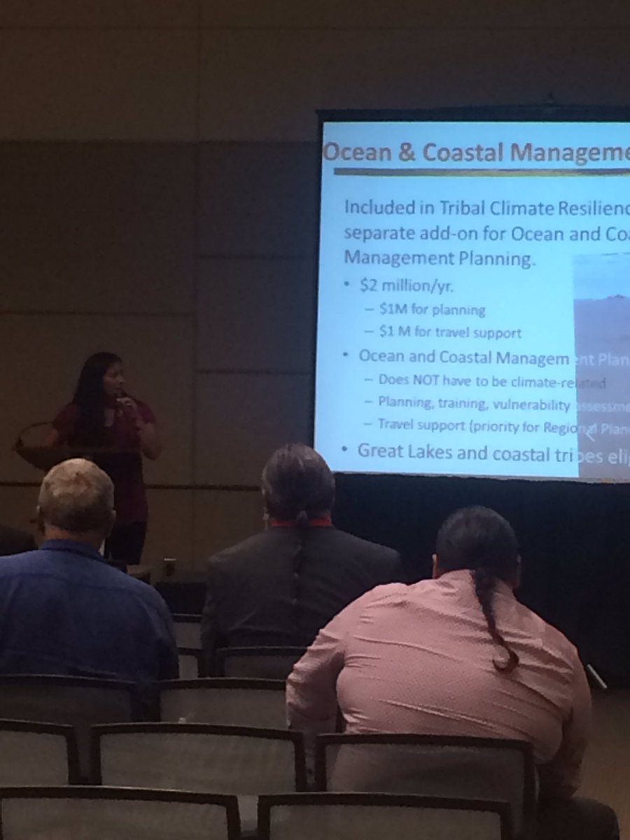 BIA Coordinator Rachel Novak highlighting their work and funding with climate change! #NCAI2016