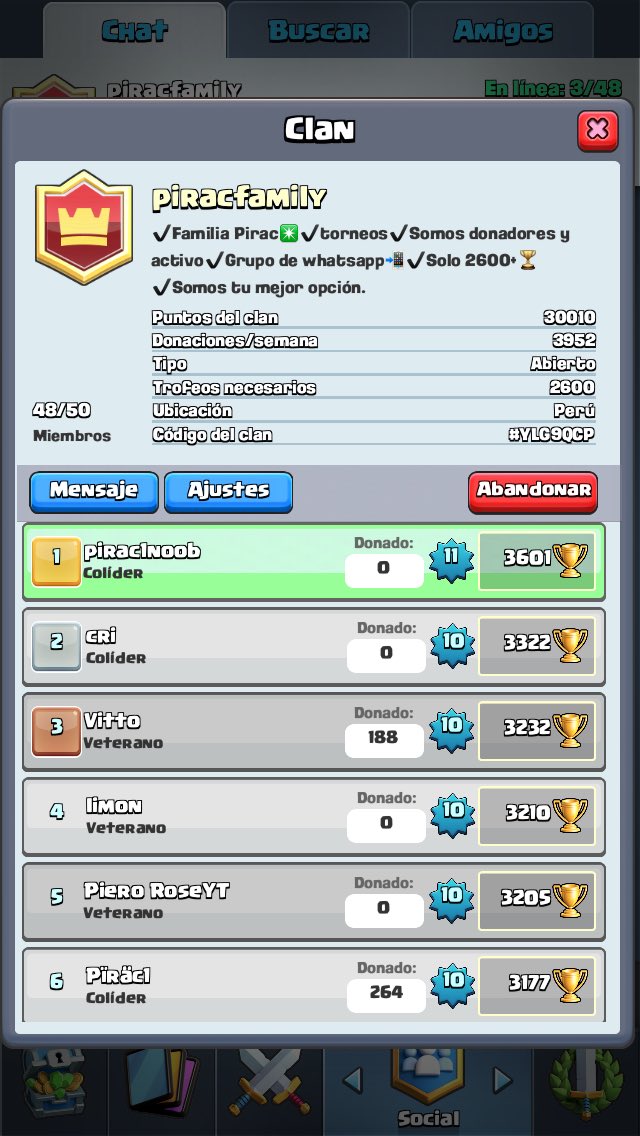 chritianbc's tweet photo. @ClashRoyale únanse al clan somos donadores y activos "torneos” Somos tu mejor opción.🔥 https://t.co/s8YYHEghNq