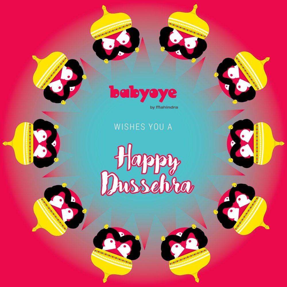 This Dussehra, let us celebrate the victory of good over evil. 
#HappyDussehra
#Babyoye #Celebrations