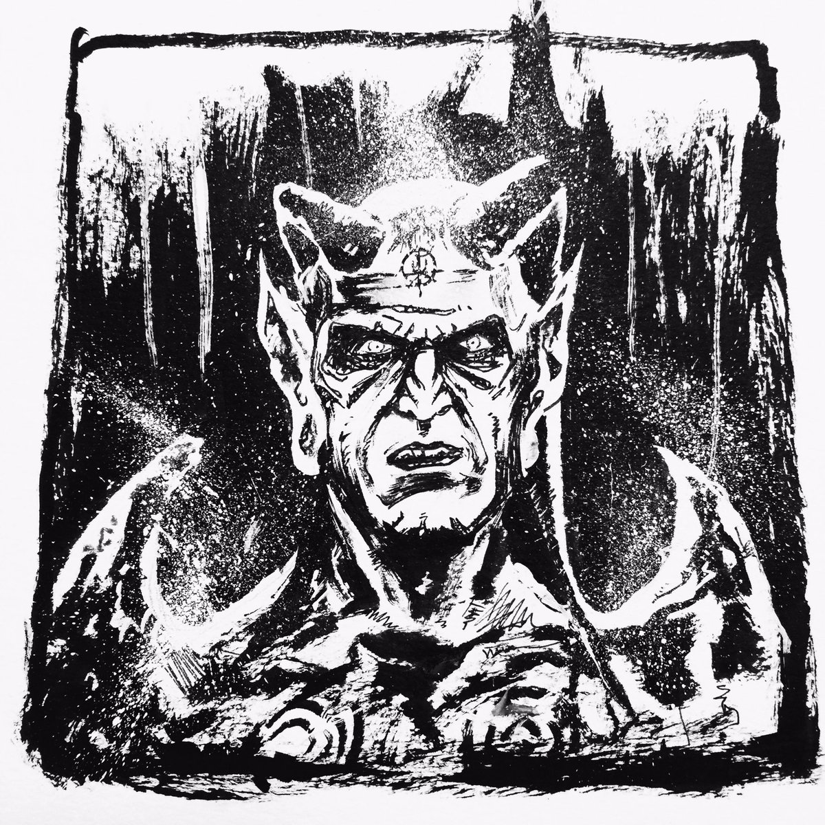 #inktober2016 #inktober #drawlloween The Wishmaster @peteratkins @MADDOGRK