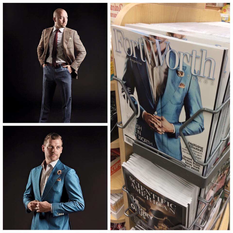 HarperAndJones's tweet photo. Made the October cover of @FWTXmag for Top 10 Most Stylish Men in Ft Worth, feat. @rustymlong and Drew Jones! #wearDJones #FWfashion https://t.co/3urgX2v03n