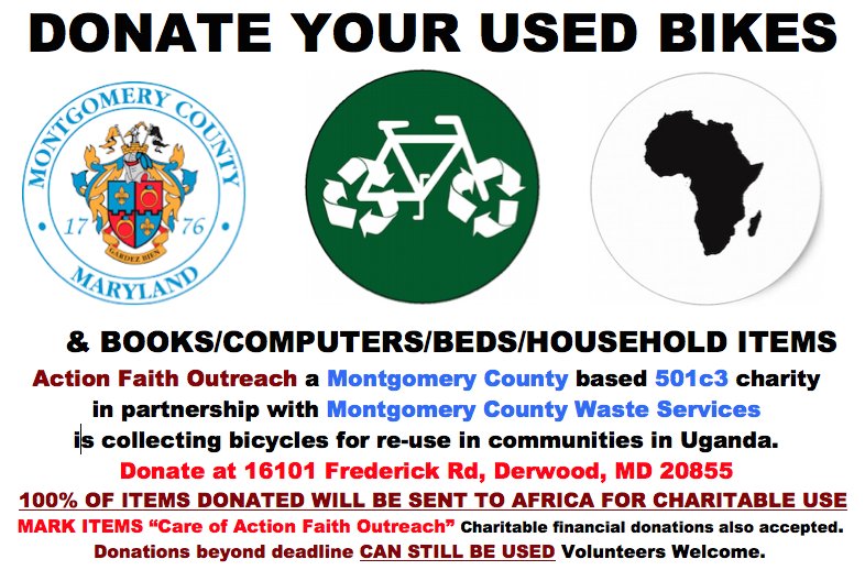 #MontgomeryCounty Waste Services is kindly taking donations for us this week! For questions about donation contact rtmusiime@gmail.com!