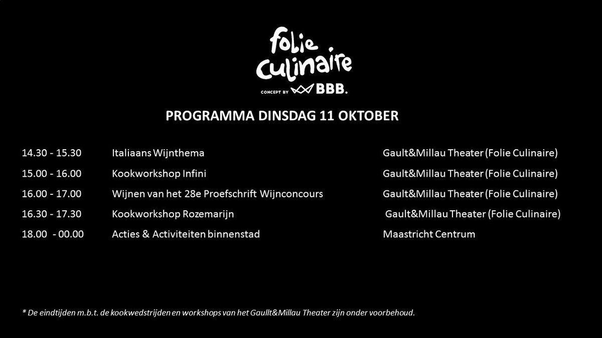 Diverse kookdemonstraties van sterrenchefs. Beleef het allemaal tijdens Folie Culinaire 2016. #culinair #foodevent #gastronomy