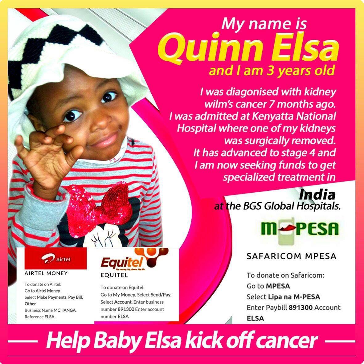 janetmachuka_'s tweet photo. Give &amp; it will be added unto U
Make an effort 2 #HelpBabyElsaFightCancer
To donate via Mpesa: PAYBILL 891300  Account ELSA
#TestimonyTuesday https://t.co/RXfLg8hixv