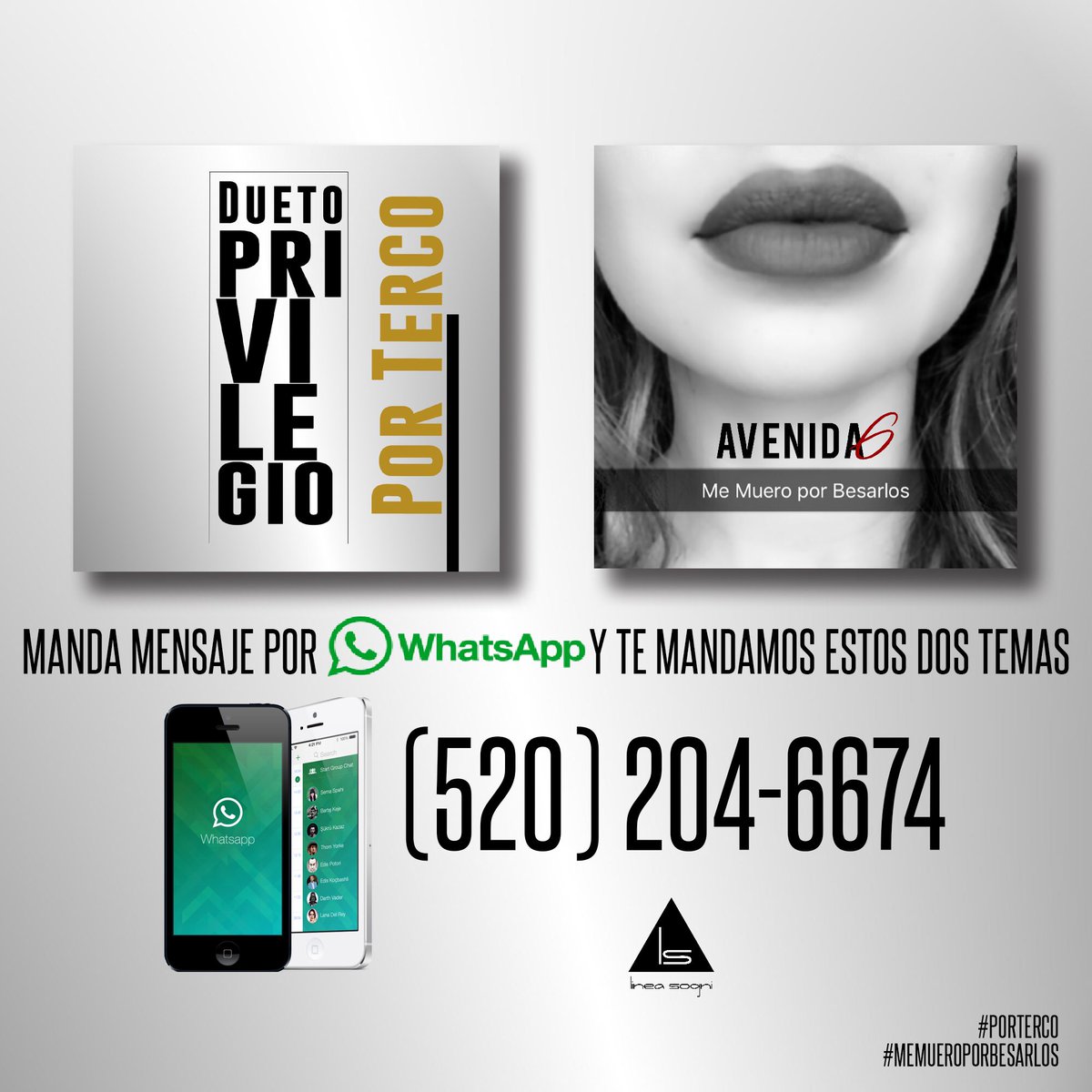 LineaSogni's tweet photo. Te Mandas Directo A Tu WhatsApp Lo Mas Nuevo de @DuetoPrivilegio &amp; @Avenida6 

Manda Mensaje A (520) 204-6674 https://t.co/CRCfVD7LJE