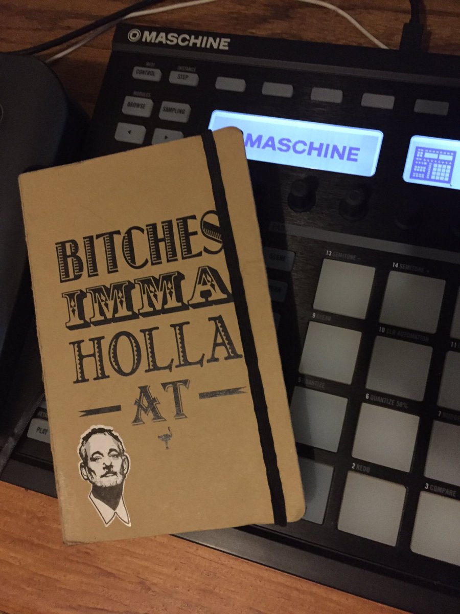 batkavemuzik's tweet photo. You know what time it is #rapgame #stillusingpaper #nativeinstruments #maschine #billfuckingmurry ππ― https://t.co/w0UaTH7yEs