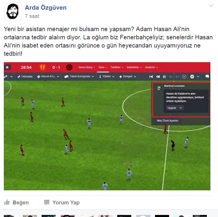 ozguvenna's tweet photo. Hasan Ali'nin ortalarına tedbir alan asistan bizden değildir @FMHikayeleri! #FootballManager16 #FMKeyfi #FM16 #Gençlerbirliği #kırmızıkara https://t.co/rHPDqkSWVV
