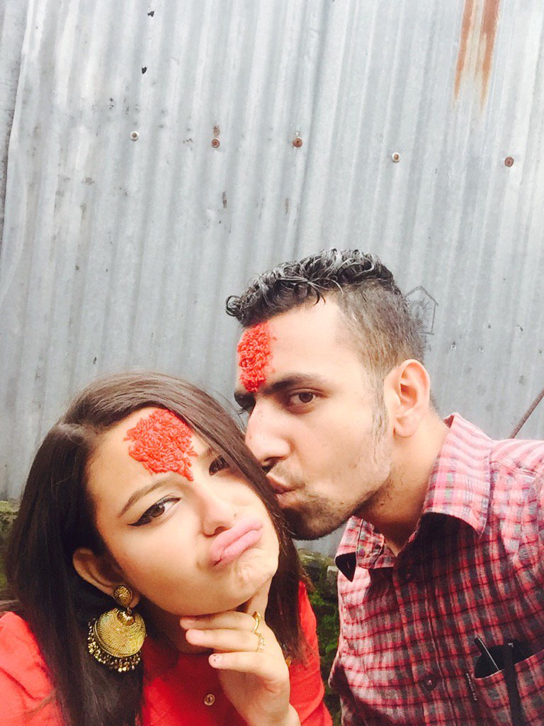 sanjayniroula's tweet photo. Celebrating Dashain together with family after 4 years #Dashain2016 #tika #siblingslove https://t.co/EE3t0VpP3k