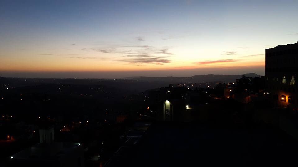 Dawn in Bethlehem. It's day 1 of the #gallowaypilgrimage to #holyland
