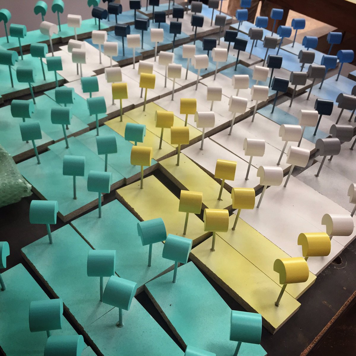 A forest of colour. Prepping feet for our #pizzaboards ready for <a href="/_finderskeepers/">Finders Keepers</a> this weekend in Melbourne. #handcrafted #kitchenware