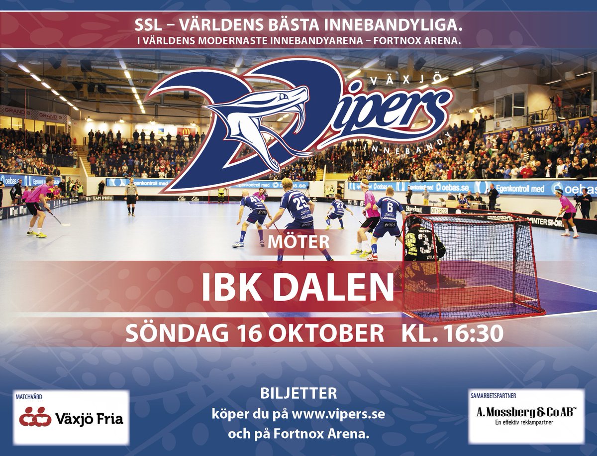 vaxjovipers's tweet photo. Retweeta bilden och du kan vinna två biljetter till matchen mot Dalen på söndag! Vinnarna meddelas på lördag. https://t.co/TPD86AEog0