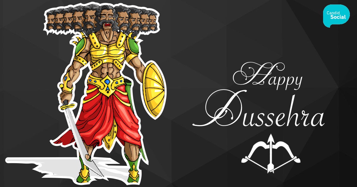 candidsocial's tweet photo. Kill the Raavan in and around you and your society. #HappyDussehra https://t.co/FmtfAo4cgf
