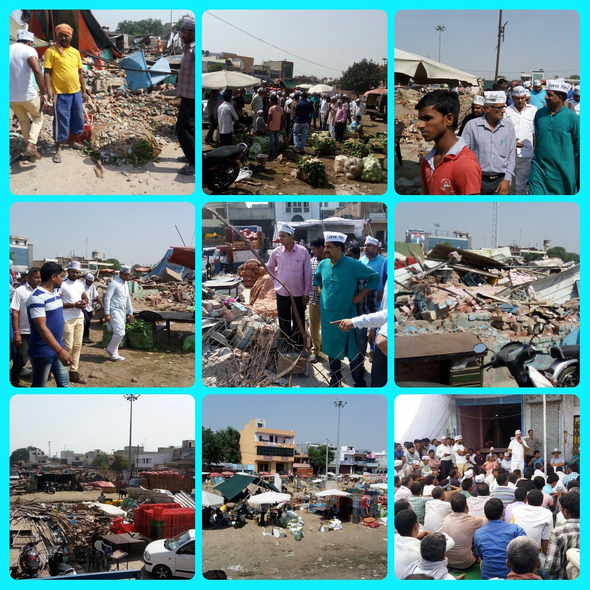 madanlaljaihind's tweet photo. गुडगाँव सब्जी मंडी तोड़ किया #सर्जिकल स्ट्राइक। सैकड़ो को बेरोजगार कर गरीबो के बच्चों के मुँह का निवाला छिना लिया @mlkhattar शर्म करो। https://t.co/OwYQHKuHHL
