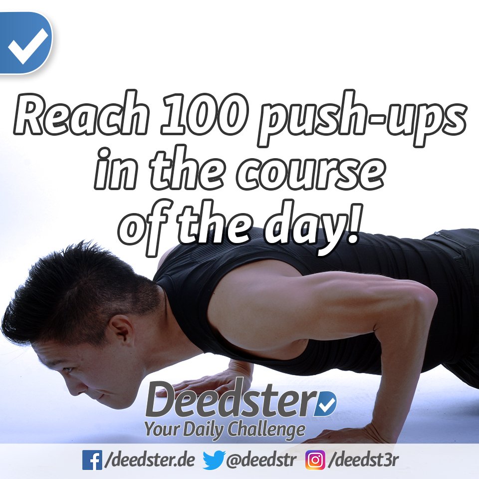 Deedstr's tweet image. Go for it! More on deedster.de #DeedsNotWords #challengeaccepted #challenge #justdoit #TransformationTuesday #fitness #sport #u