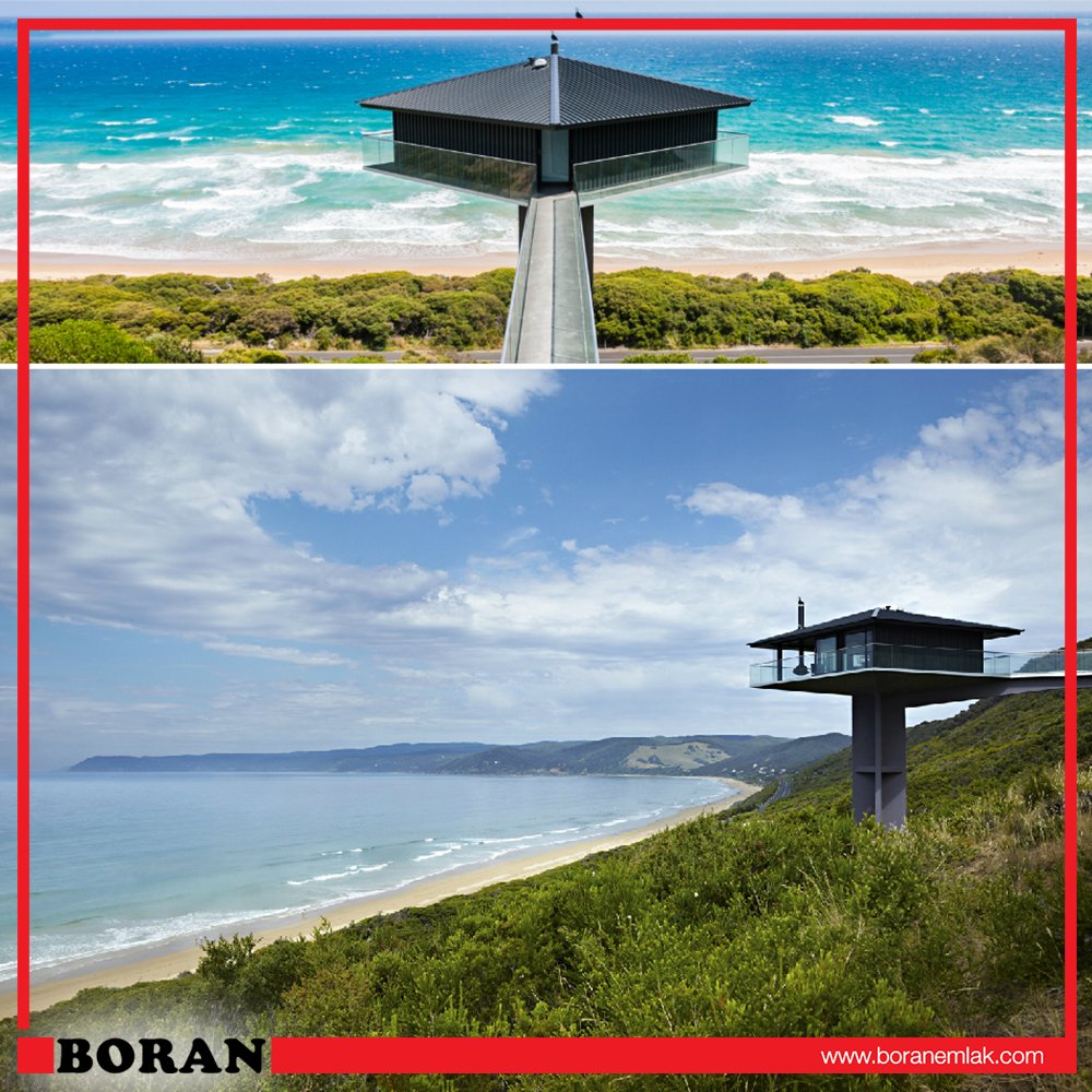 Bir kazık üzerine inşa edilen Avustralya’daki bu ev dışarıdan bakıldığında havada duruyormuş izlenimi uyandırıyor. #sıradışıevler #mimari