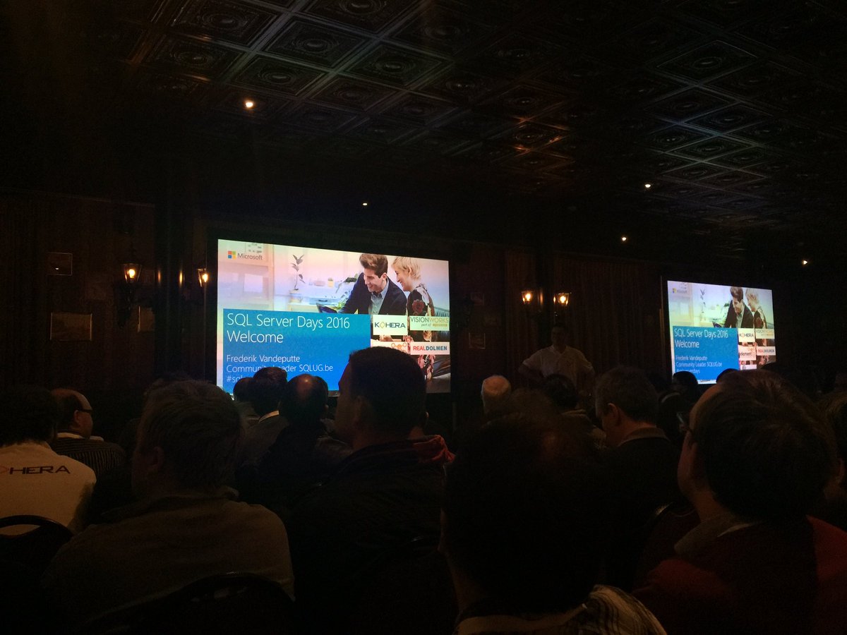 sammydeprez's tweet image. Keynote by @frederikvdp at #SQLServerDays [@Kohera_be]