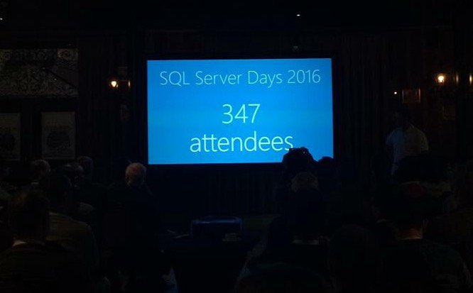 sqlug's tweet image. 347  attendees! Thank you all for joining us! #SQLServerDays