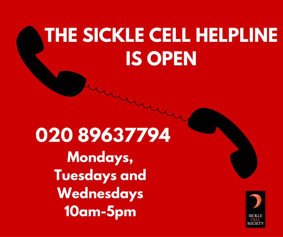 Got questions about #sicklecell? Need support or information? Call us!