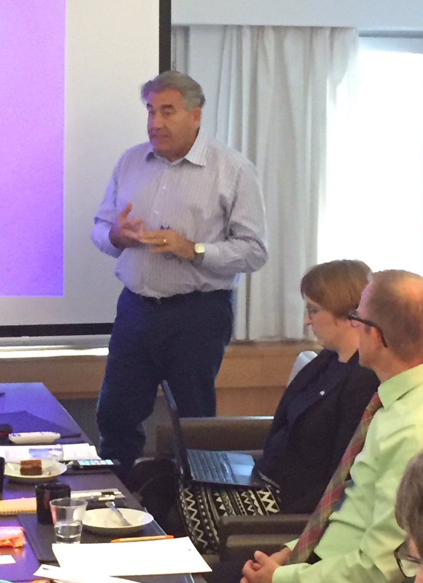 Peter Kelly presenting the world of <a href="/Pharmafilter/">Pharmafilter</a> during #Helsinki meeting <a href="/WaterAllianceNL/">Water Alliance</a>