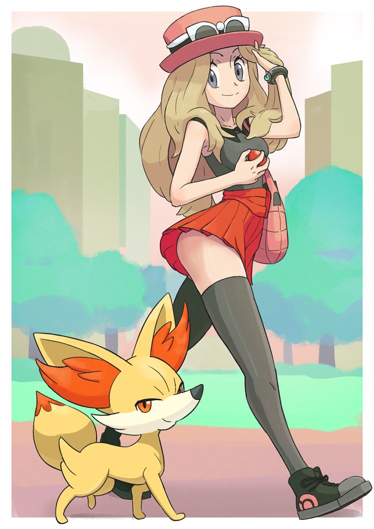 I drew Serena from X and Y. #pokemon. 
