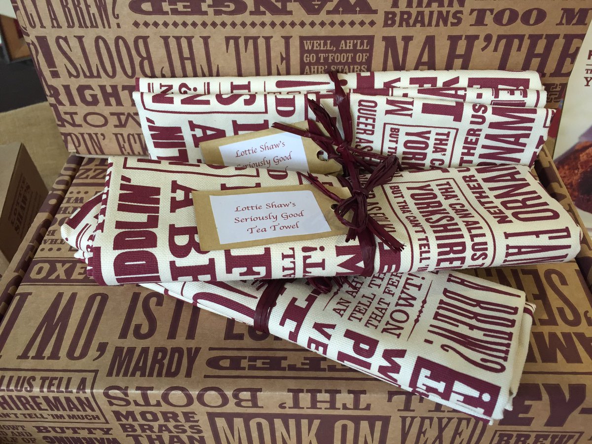 lottieshaws's tweet photo. Looking for a gift for an ex-pat from #Yorkshire? Our Seriously Good Tea Towels are full of Yorkshire sayings #EyUp #OwDo #Cuppa #DownT'Road https://t.co/CFRh9oZDNH