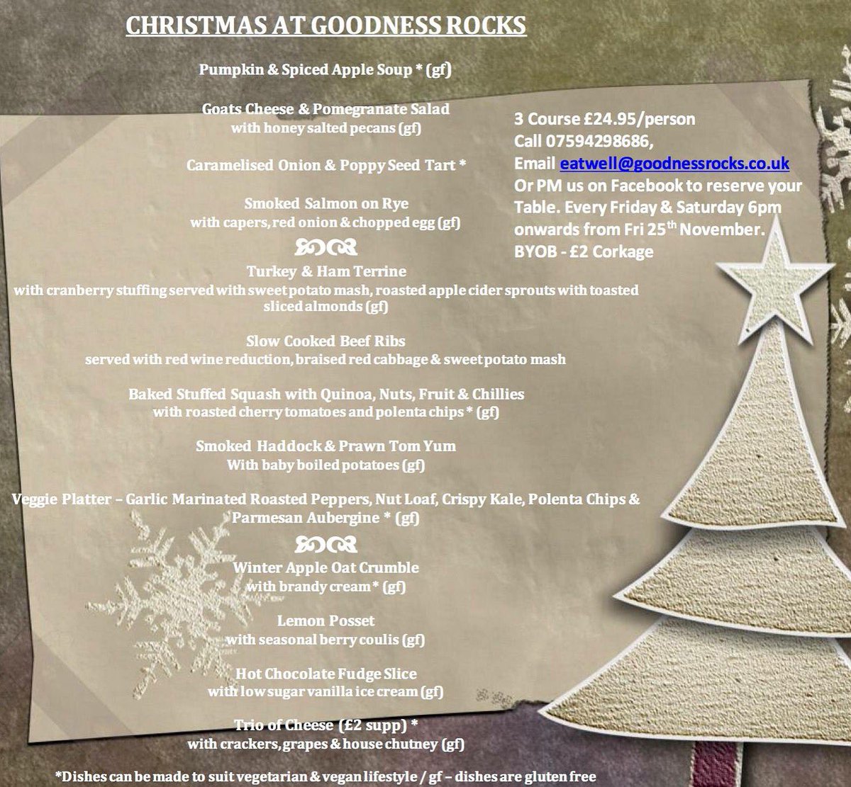 goodnessrocksni's tweet photo. #christmasatgoodnessrocks #worksdo #christmasworksdo #staffchristmasdinner #guiltfreeindulgence #GR #Goodnessrocks https://t.co/711109Aa5y