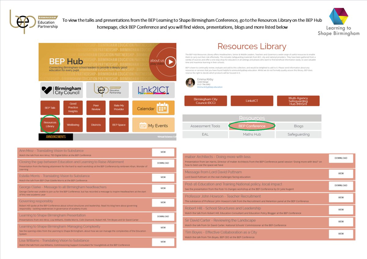Missed the BEP Conference? Enjoyed it and want to see it again? Want to share it with staff? Watch the presentation videos on the BEP Hub!