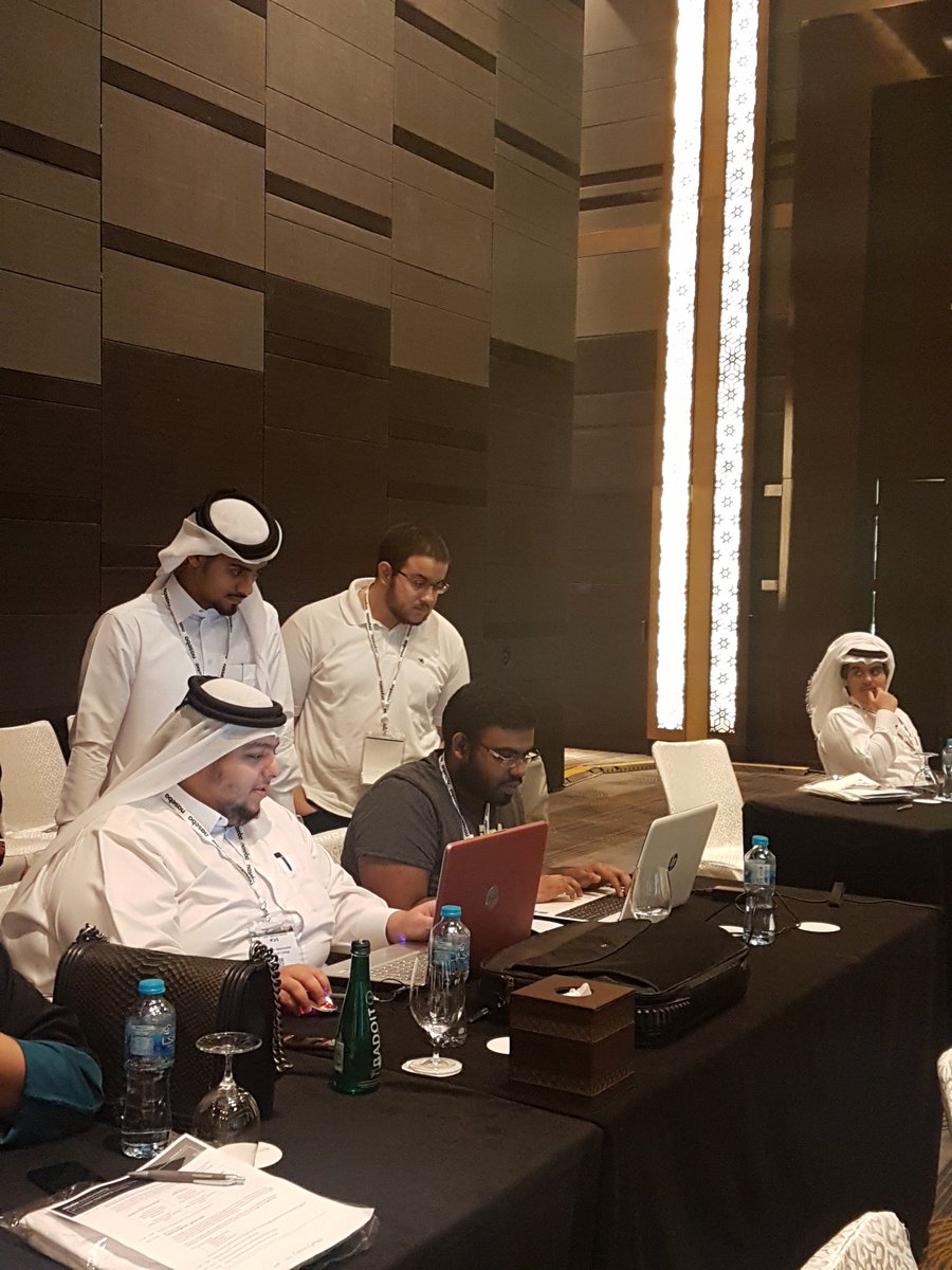 HBKU's tweet image. Delegates participate in three demonstrations to learn how attackers leverage several security loopholes to hack into devices. #CyQ