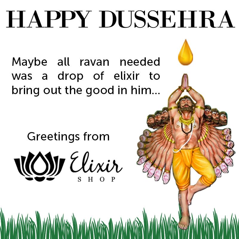TheElixirShop's tweet photo. Happy Dusshera to everyone from the #ElixirShop family. https://t.co/TVvvwupqqn