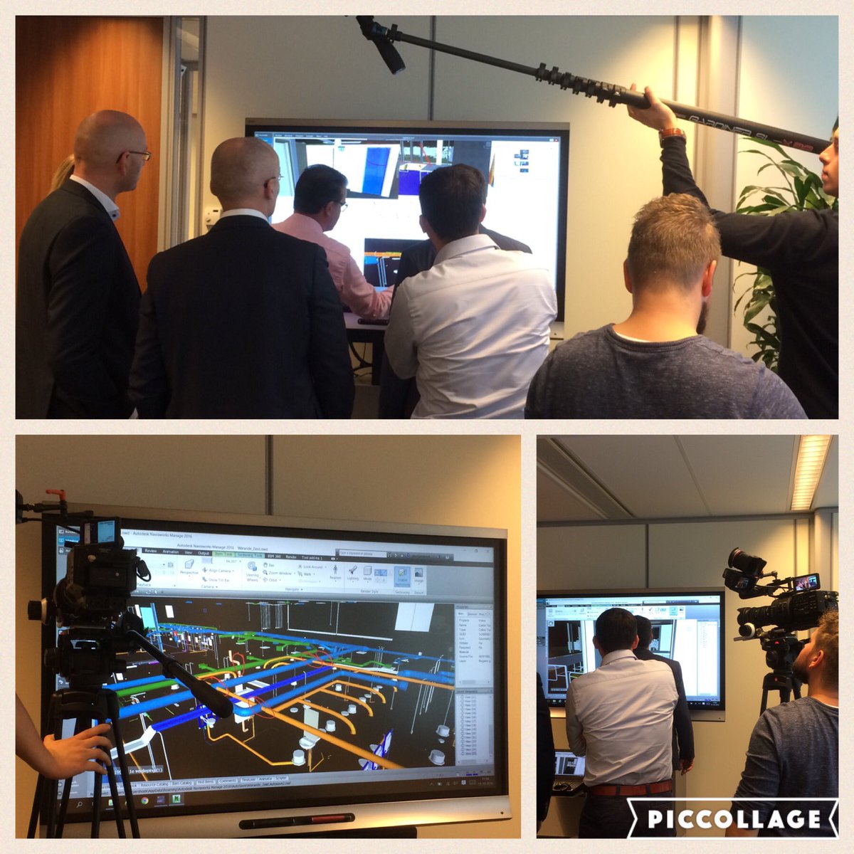 WestconNL's tweet image. Opname van een referentievideo bij Unica Fastcon. SMART for Business: dé tool voor BIM en designmeeting. @Allinco_Systems @TeamCreative