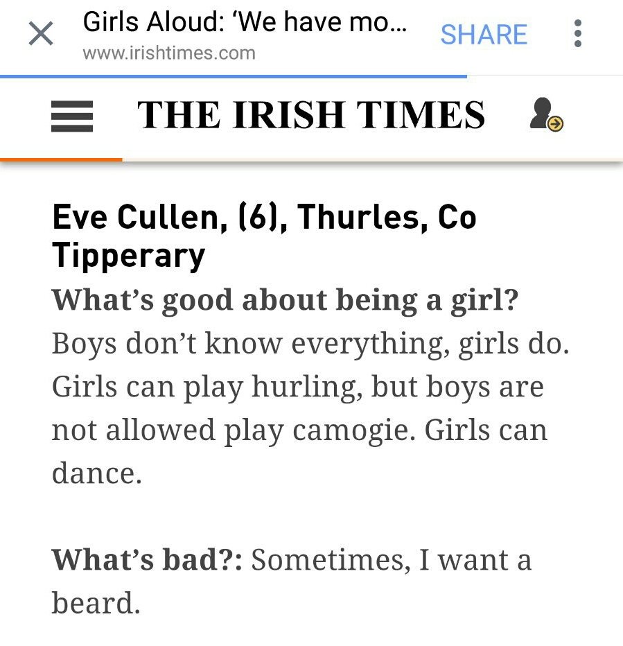 Damian_Cullen's tweet photo. Today is #DayoftheGirl. 

My two youngest gave their (unfiltered) answers to what's good/bad about being a girl. 

https://t.co/Isg09nZZfd https://t.co/dd03ymuzVo
