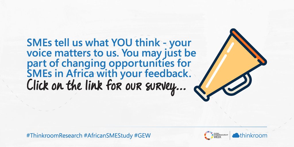 ThinkroomSME's tweet photo. #SMEs tell us your #opinion Click: https://t.co/1QmZhEBTJS #ThinkroomResearch #Research @4Afrika @NSBCSouthAfrica @SMESouthAfrica @SMEKenya1 https://t.co/ISGFhx73cX