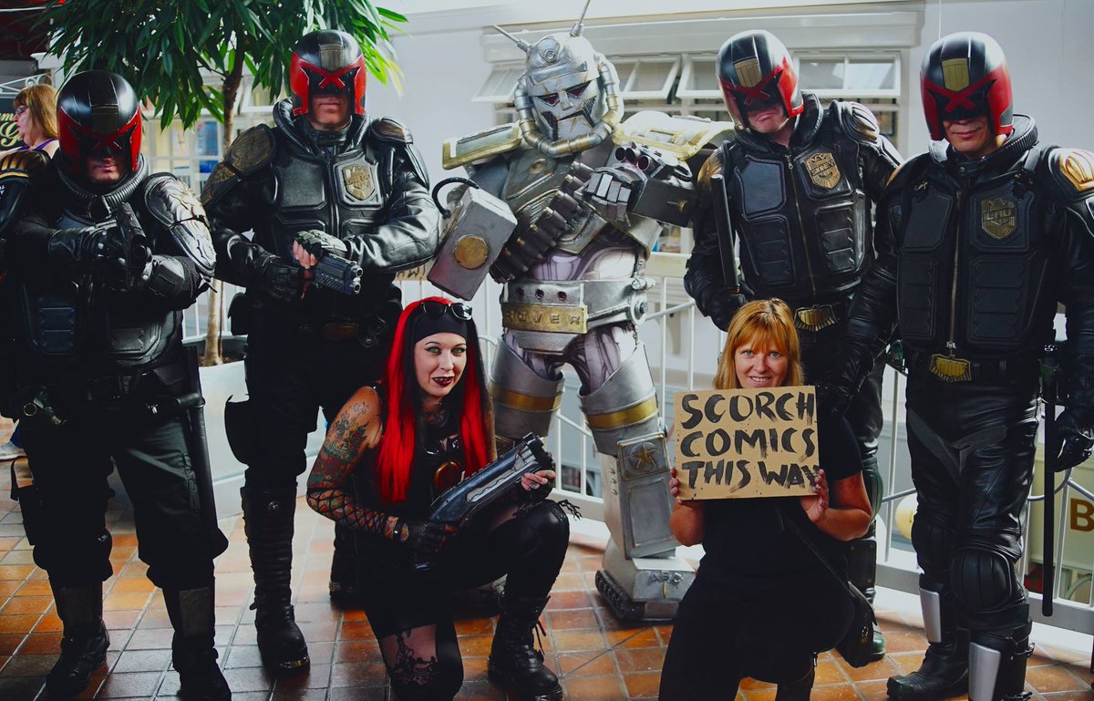 ScorchComics's tweet image. Don&apos;t forget you can still grab our merch from the #Prog2000 #MegaSigning, including signed 1st printing Prog 2000s! prog2000.bigcartel.com