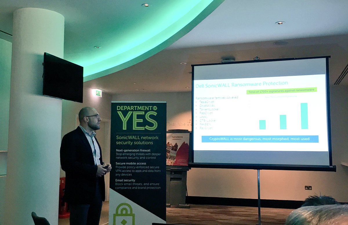 jasonhexertis's tweet photo. @ExertisES @SonicWALL PEAK16 Twickenham UK, Dmitriy Ayrapetov talks to us about how SonicWALL stops ransomware effectively https://t.co/ADrdPXv60M