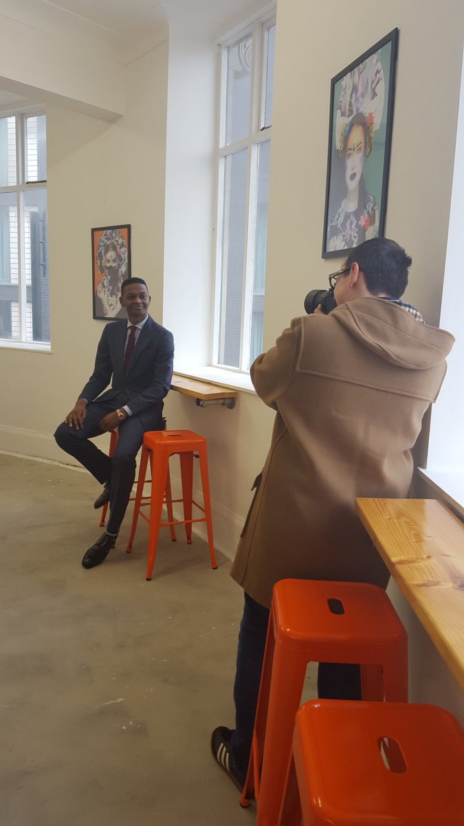 McrYouthMarket's tweet image. Nathan on a photography shoot for the Small Business Saturday campaign! @mcr_charity @HarrisCouture @BizGrowthHub  #SmallBizSatMcr