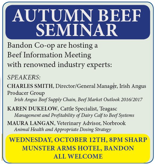 Bandon Co Op Agri On Twitter Reminder Re Beef Seminar Taking Place
