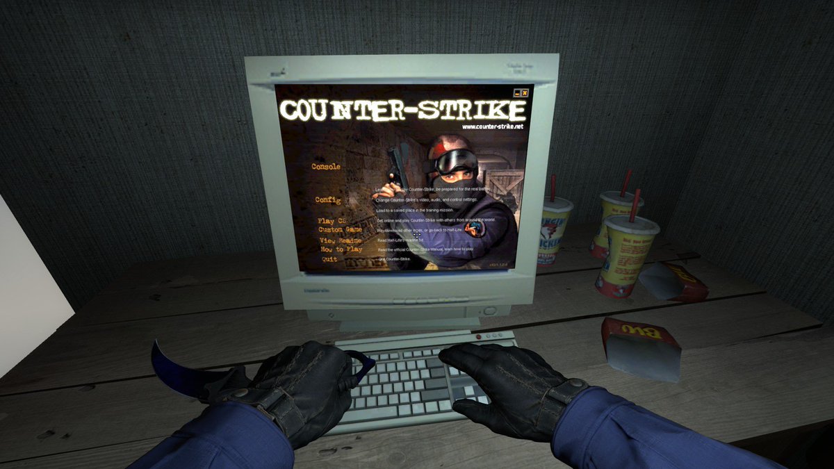 GeneticGamingGG's tweet photo. Have you seen the PC running CS 1.0 in the updated de_inferno? #InferNEW #CSGO. Know of any other easter eggs? https://t.co/3RHGCihAC5
