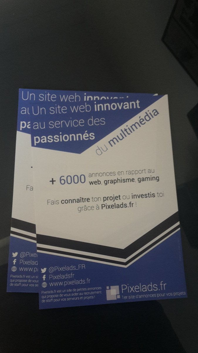 Pixelads_FR's tweet photo. De nouveaux flyers pour #Pixelads !  😊 https://t.co/4ucYCStv4S