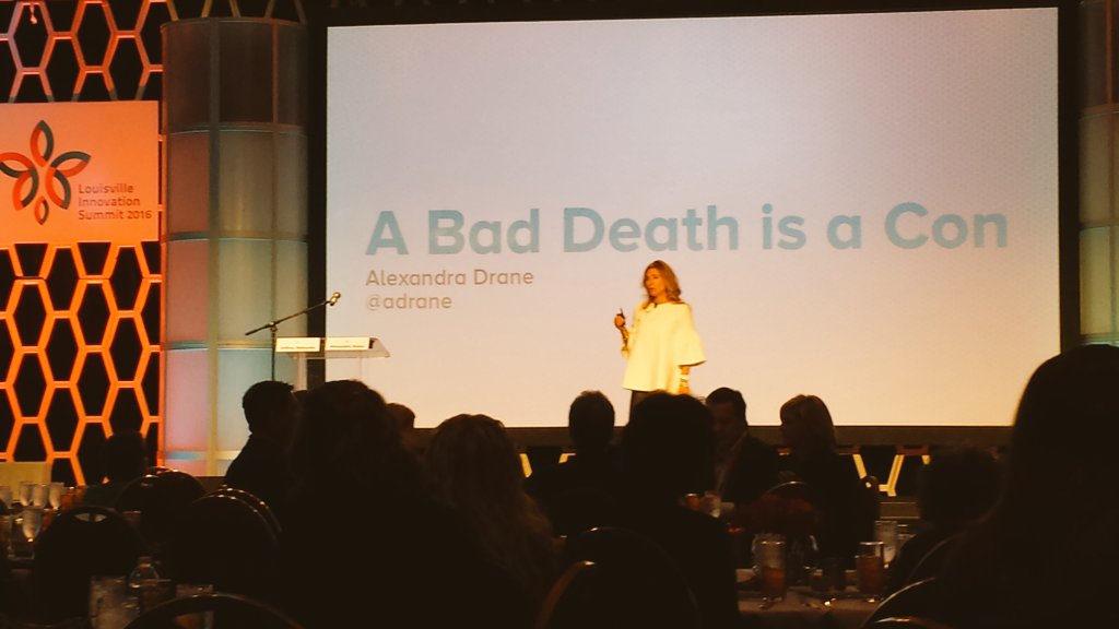 A bad death is a con. Lunchtime chat. <a href="/LIsummit/">summit li</a> #disruptingaging #communityhealth