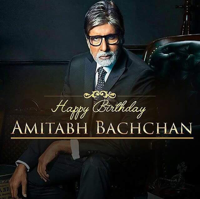 Here's wishing the Big B of Bollywood <a href="/SrBachchan/">Amitabh Bachchan</a> a #HappyBirthday &amp; many more years of health &amp; happiness - bit.ly/2dGtzVI